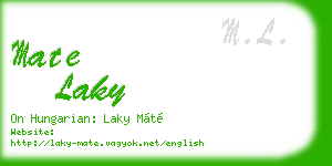 mate laky business card